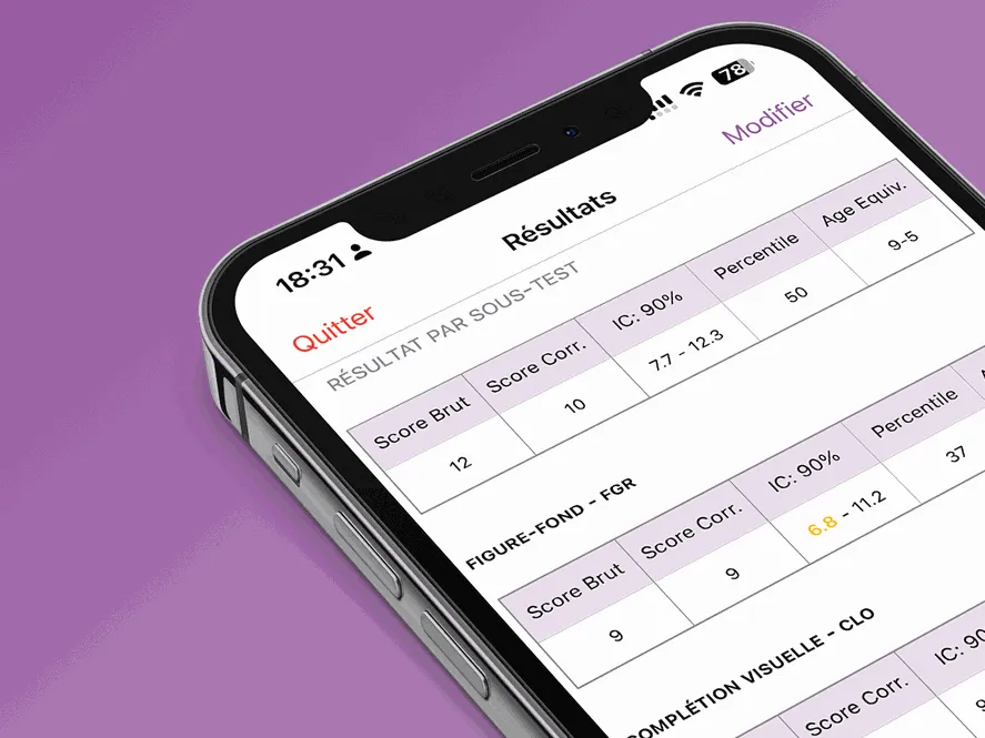 Interface de l’application TVPS Calc